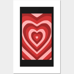 Red latte heart illustrations Posters and Art